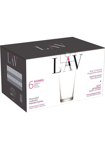 Noniq Cam Bira Bardağı 6'lı 570 ml
