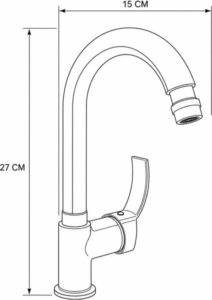 Ilhan Vega Oynar Başlıklı Krom Lavabo Bataryası, Tek Kollu Modern Banyo Musluğu, görsel 2 / 4