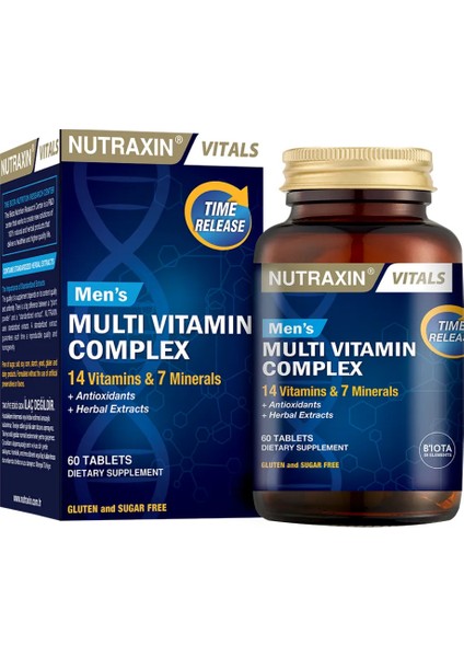 Men's Multi Vitamin Complex 60 Tablet ve Nutraxin Artroflex Hya-C-Iı 90 Tablet Seti fiyatları