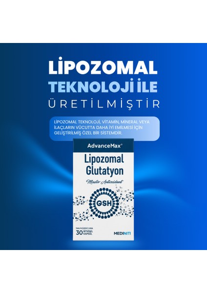 Advancemax Lipozomal Glutatyon 30 Kapsül 3 Adet