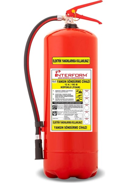 Interform 12 kg Köpüklü Yangın Söndürme Cihazı fırsatları