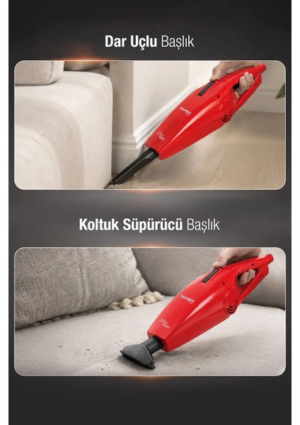 Hamarat P-1500 Toz Torbasız Elektrikli Süpürge Kırmızı