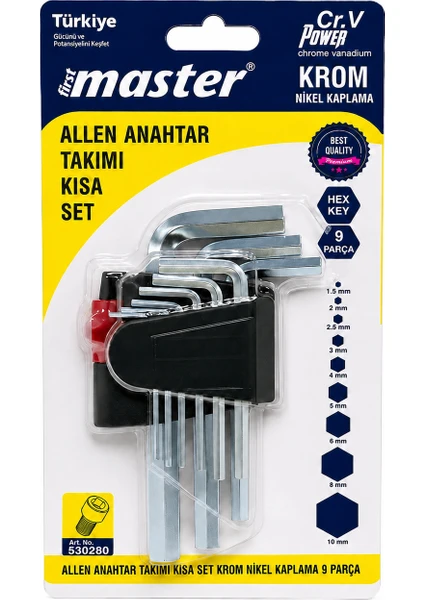 Master Kısa Alyan Takımı 9 Parça, görsel 1 / 1