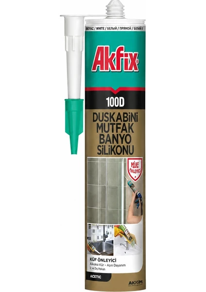 Akfix Duşakabin Mutfak Banyo Silikonu 280ML Şeffaf, görsel 1 / 1