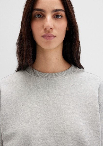 Gri Basic Crop Sweatshirt 1S10389-82816