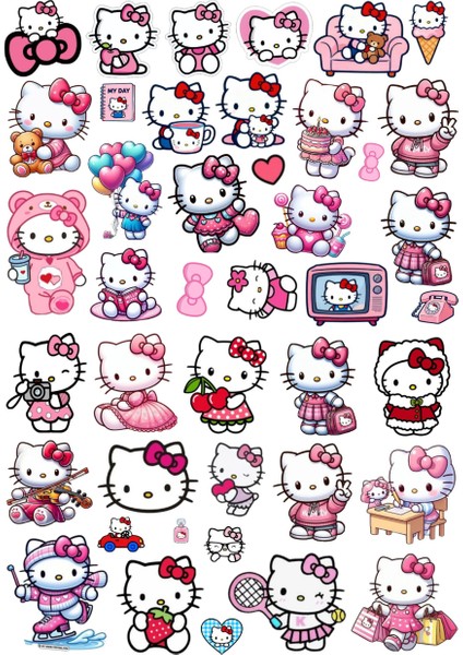 Hello Kitty - 42 Adet Sticker Seti fiyatları
