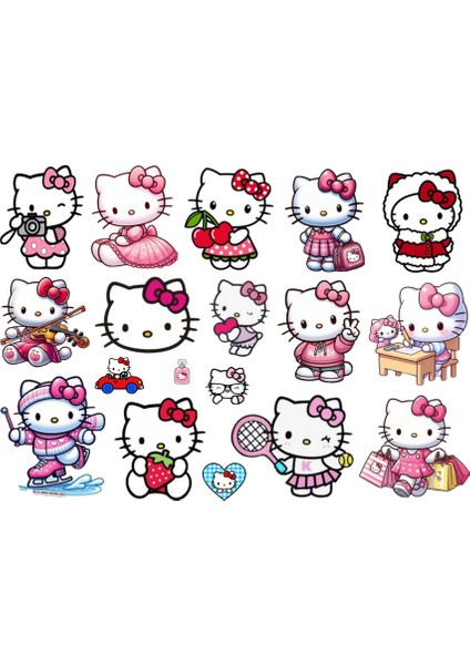 Hello Kitty - 42 Adet Sticker Seti modelleri