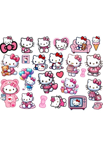 Hello Kitty - 42 Adet Sticker Seti fırsatları