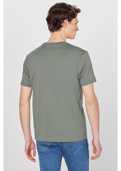 Bisiklet Yaka T-Shirt Beige Melange modelleri