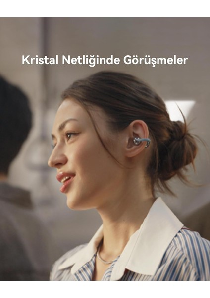 Freeclip2 Mavi Bluetooth Kulaklık, Çiçek Charm Hediyeli