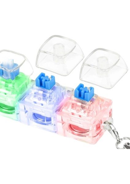 Işıklı Klavye-Stres Giderici Anahtarlık - Blue Switch modelleri
