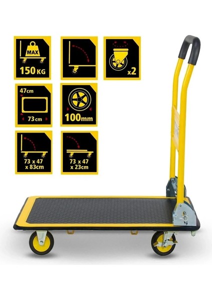 PC537 150KG Profesyonel Paket Taşıma Arabası fiyatları
