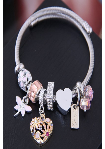 Kadın Charm Çelik Pandora Bileklik modelleri