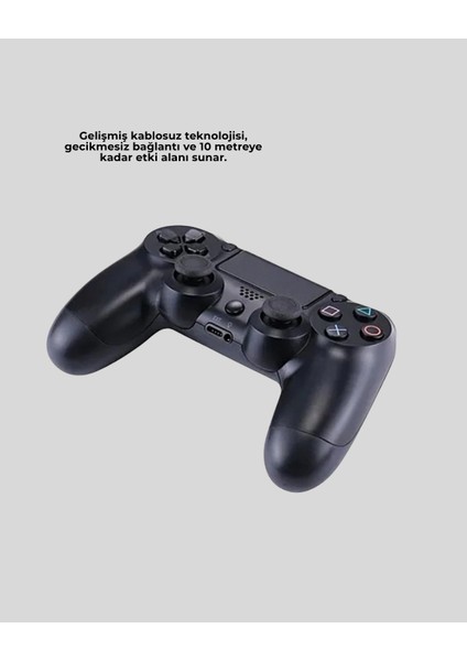 Ps4 Uyumlu Kablosuz Oyun Kolu Ergonomik Çift Titreşimli indirimleri