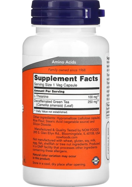 L-Theanine 100 Mg 90 Kapsül fiyatları
