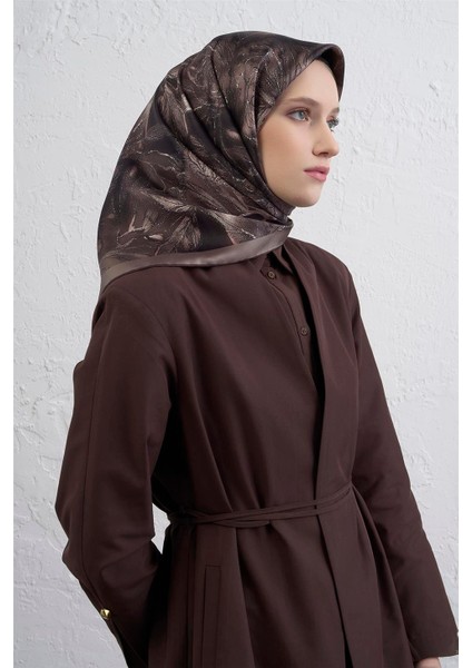 Çiçek Desenli Saf İpek Twill Eşarp 9409D 82 fiyatları