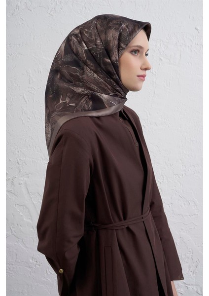 Çiçek Desenli Saf İpek Twill Eşarp 9409D 82 modelleri