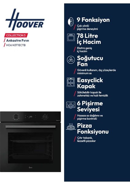 Ho6 N3T1ECTB Ankastre Fırın modelleri