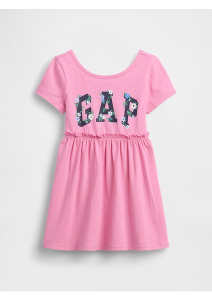 Kız Bebek Pembe Logo Jersey Elbise fiyatları