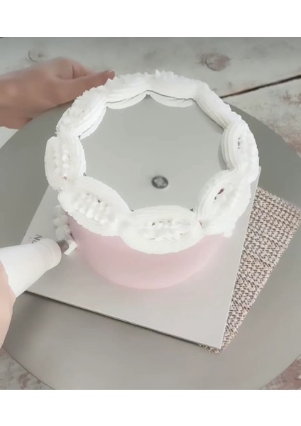 13 cm yapışkanlı 1 mm Daire Aynalı Selfie Cake Pleksi fiyatları