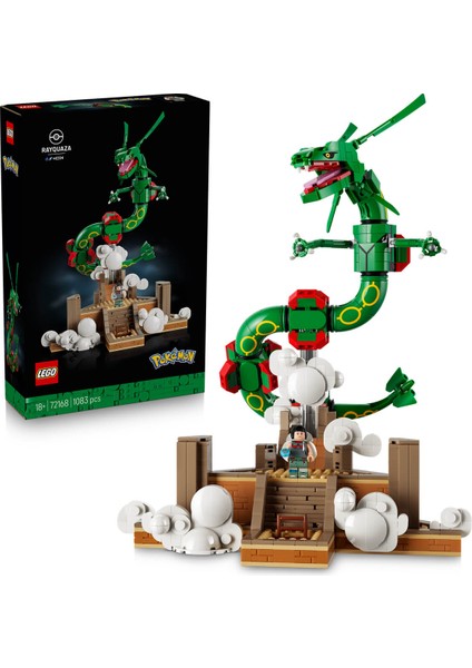LEGO Pokémon Rayquaza 72168 - Yetişkinler Için Koleksiyonluk Video Oyunu Modeli Yapım Seti (1083 Parça)