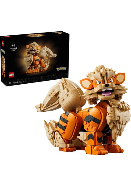 LEGO Pokémon Arcanine 72160 - Yetişkinler Için Duruşu Ayarlanabilir Karakter Yapım Seti (1190 Parça)
