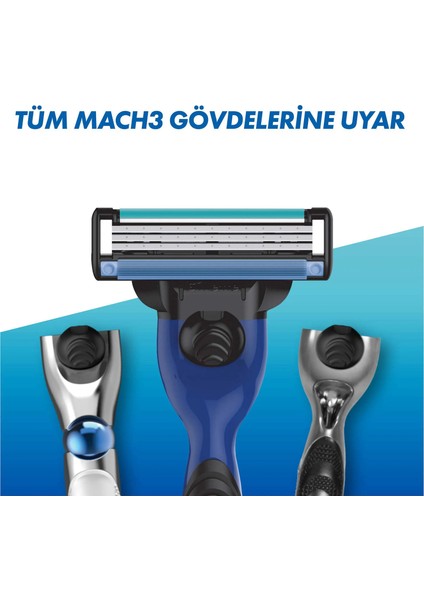 Mach3 Sport Yedek Tıraş Bıçağı 10 Adet Ergonomik Tasarım ile Rahat Tıraş Deneyimi