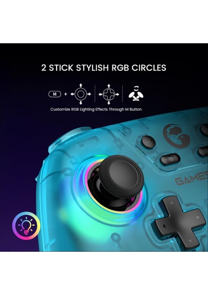 Pmstore Gamesir Nova Wireless Switch Pro Controller Switch/lite/oled Için, Hall Efektli Joysticks, R modelleri