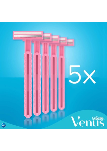 Pmstore Gillette Venus Simply Venus 2 Basic Kullan At Kadın Tıraş Bıçağı 5 Adet