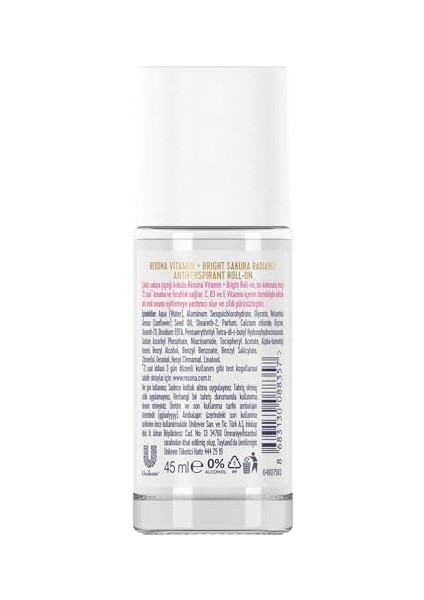 Vitamin Bright Kadın Roll On Deodorant Sakura Radiance 45 ml fırsatları