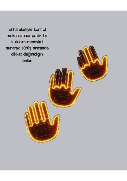 El Hareketiyle Kontrol Edilen 176 LED Amber Güvenlik Lambası indirimleri