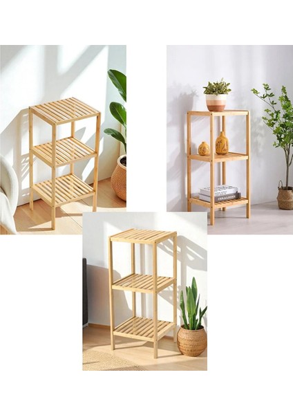 Çok Amaçlı Raf - Organizer 3 Katlı Ahşap - Bambu 36X32X80CM (5297) fiyatları