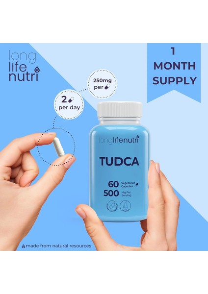 Tudca - Tauroursodeoxycholic Acid Bile Salt 500MG Per Serving & 60 Vegetarian Caps fırsatları