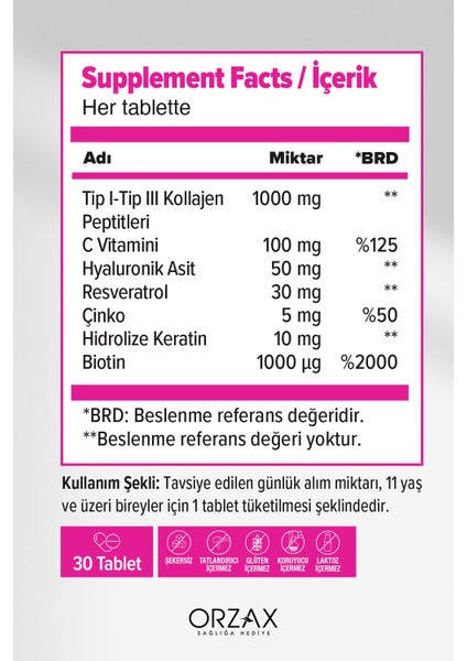 DAY2DAY The Collagen Beauty Core 30 Tablet 4 Lü Paket modelleri