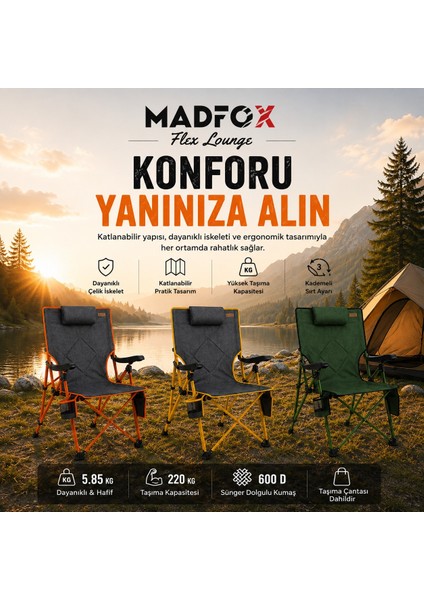 Flexlounge 3x Katlanabilir Kamp Sandalyesi indirimleri