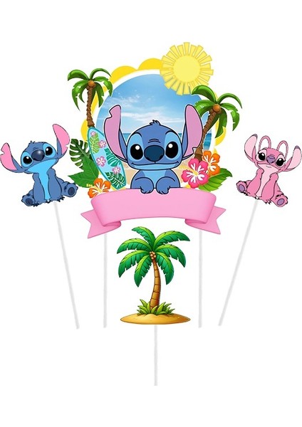 Lilo ve Stitch Pasta Süsü 4'lü Set fiyatları
