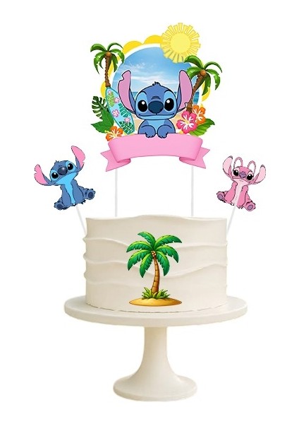 Lilo ve Stitch Pasta Süsü 4'lü Set modelleri