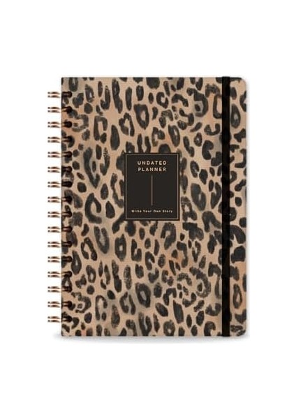 A5 Spiralli Süresiz Planlayıcı Ajanda Leopar - 15X21 fiyatları