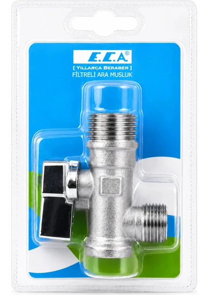 ECA E.c.a Krom Taharet Musluğu Krom Kollu Duvar Tipi Ara Musluk, görsel 1 / 2
