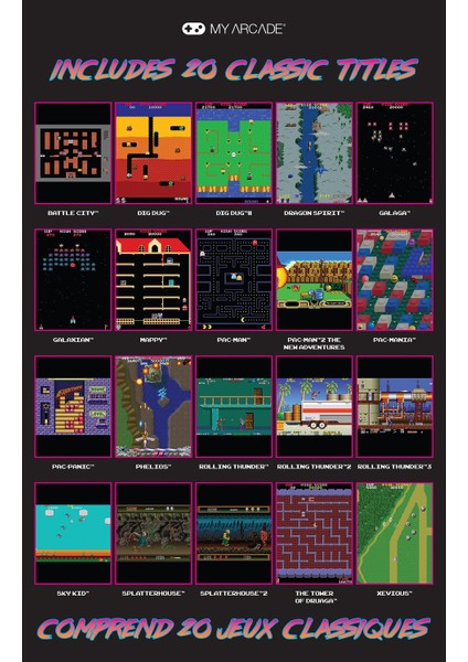 25CM Namco Retro Konsol 20 Oyun indirimleri