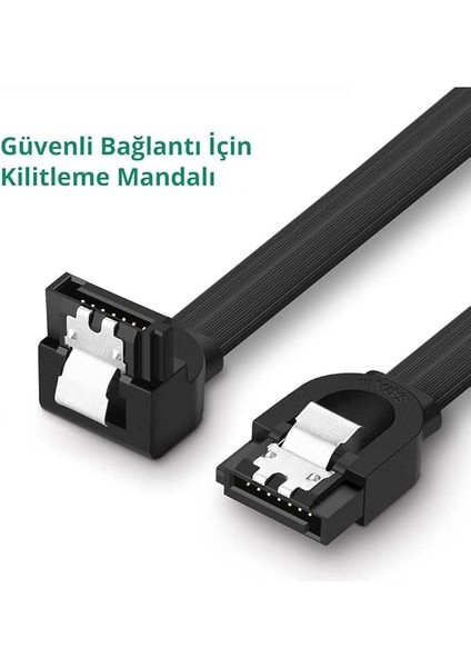 40 cm Sata Data Kablo - 90 Derece - Metal Klip fiyatları