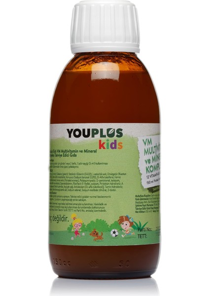 Youplus Kids Multivitamin ve Kompleksi Şurup 150 ml fiyatları