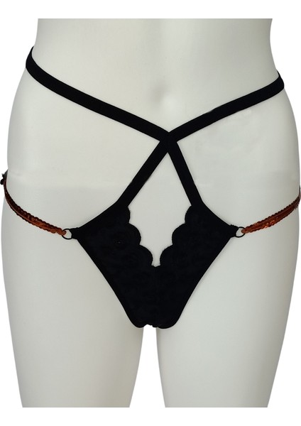 Asist Secret Magic ASM0168 Bayan Siyah Fisto Exotic String Tanga