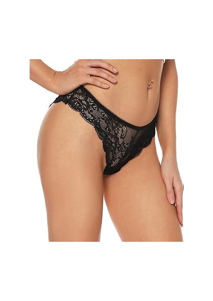 Asist Secret Magic ASM0115 Bayan Siyah Dantel Tanga String