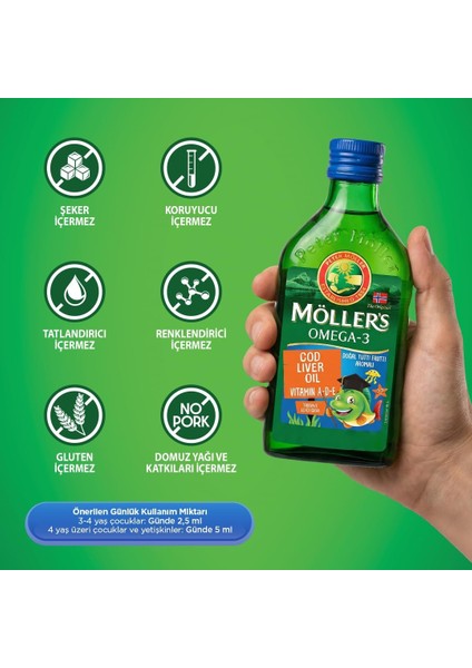 Möller's Omega-3 150ML Tutti Fruttili indirimleri