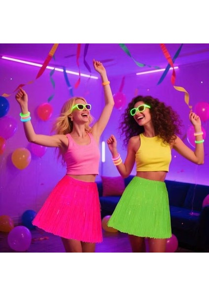 Neon Pembe Hawaii Parti Eteği 40 cm BX40 fiyatları