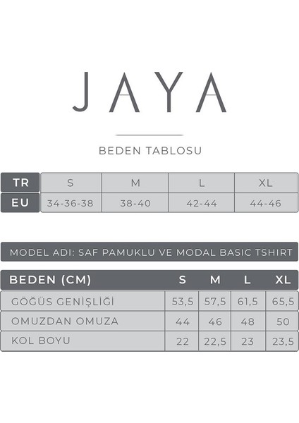 Saf Pamuklu ve Modal Basic Tişört / Beyaz