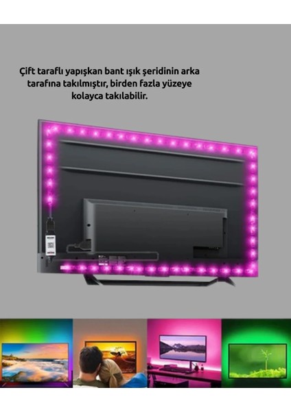 Rf Kumandalı Renk Değiştiren Tv LED Şerit 2mt fiyatları