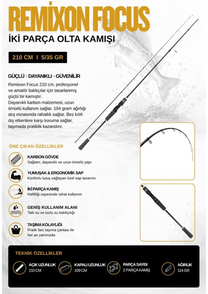 51 Parça Profesyonel Spin Olta Seti - 210CM Kamış 5-35GR / 1000'LIK 10BB modelleri