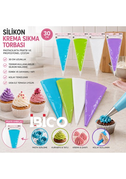 Silikon 30CM Tekli Krema Sıkma Torbası fiyatları